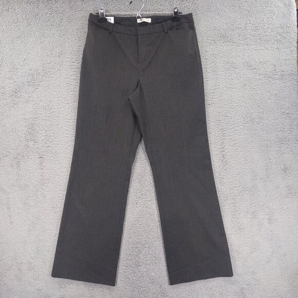 Coldwater Creek Dress Pants Women 10 Gray Straight Leg Pockets Belt Loops O09 - Picture 1 of 16
